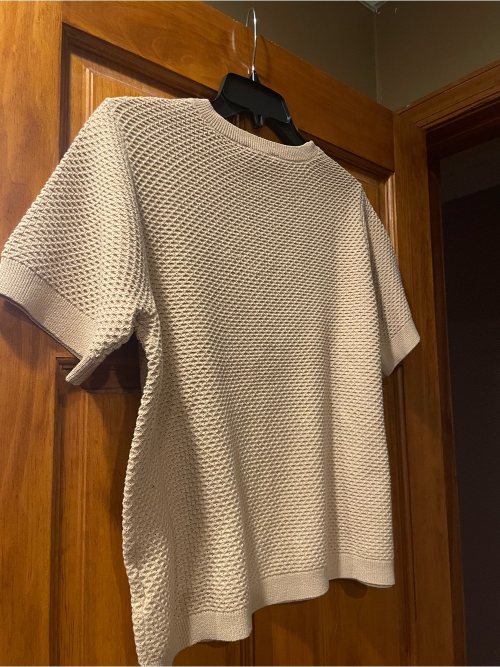 Nine West Beige Short-Sleeve Knit Top - Picture 3 of 5